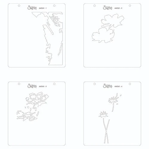 Sizzix FLOWERS Layered Stencils 665261 3 Sizzix FLOWERS Layered Stencils 665261