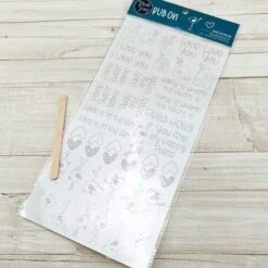 ModaScrap LOVE IS IN THE AIR Glue Rub On For Foil Msro011*