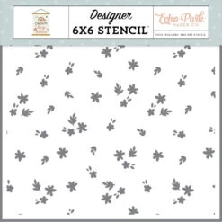 Echo Park LITTLE MISS FLORAL 6 X 6 Stencil Dbg305033*