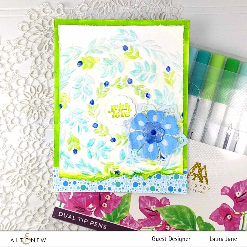 Altenew Delicate Wreath 3D Embossing Folder Alt7733 5 Altenew Delicate Wreath 3D Embossing Folder Alt7733 - Image 3