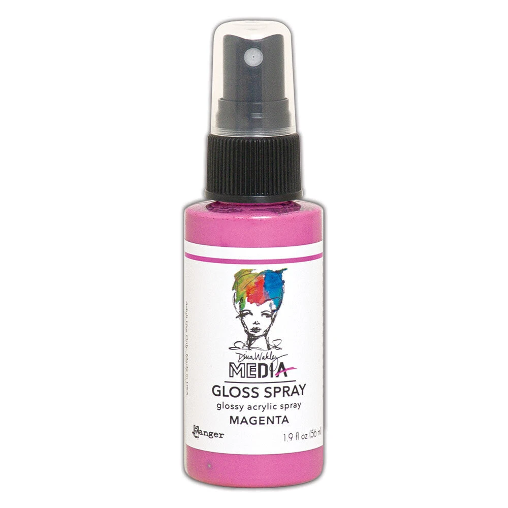 Dina Wakley Ranger Magenta Media Gloss Spray Mdo68518 3 Dina Wakley Ranger Magenta Media Gloss Spray Mdo68518