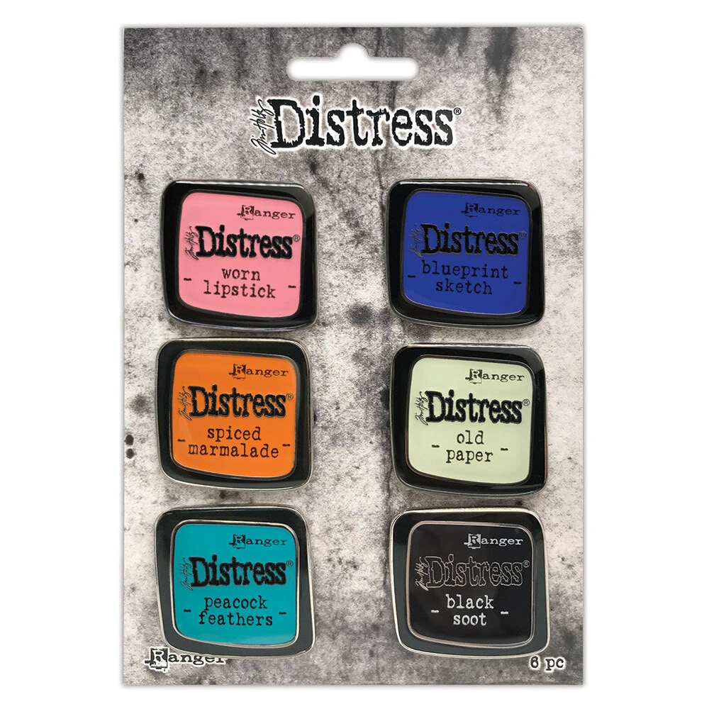 Tim Holtz Distress Enamel Pin Set 4 Ranger Tdzs73468 3 Tim Holtz Distress Enamel Pin Set 4 Ranger Tdzs73468
