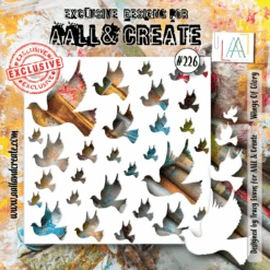 AALL & Create Wings Of Glory 6x6 Stencil 226