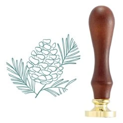 Spellbinders Pine Cone Spray Wax Seal Stamp Ws-091*