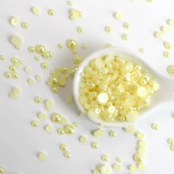 This Calls For Confetti Lemon Chiffon Pearl Embellishments