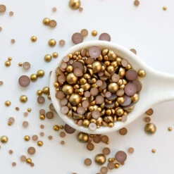 This Calls For Confetti Antique Gold Pearl Embellishments