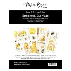 Paper Rose Bees And Butterflies Embossed Die Cuts 33585
