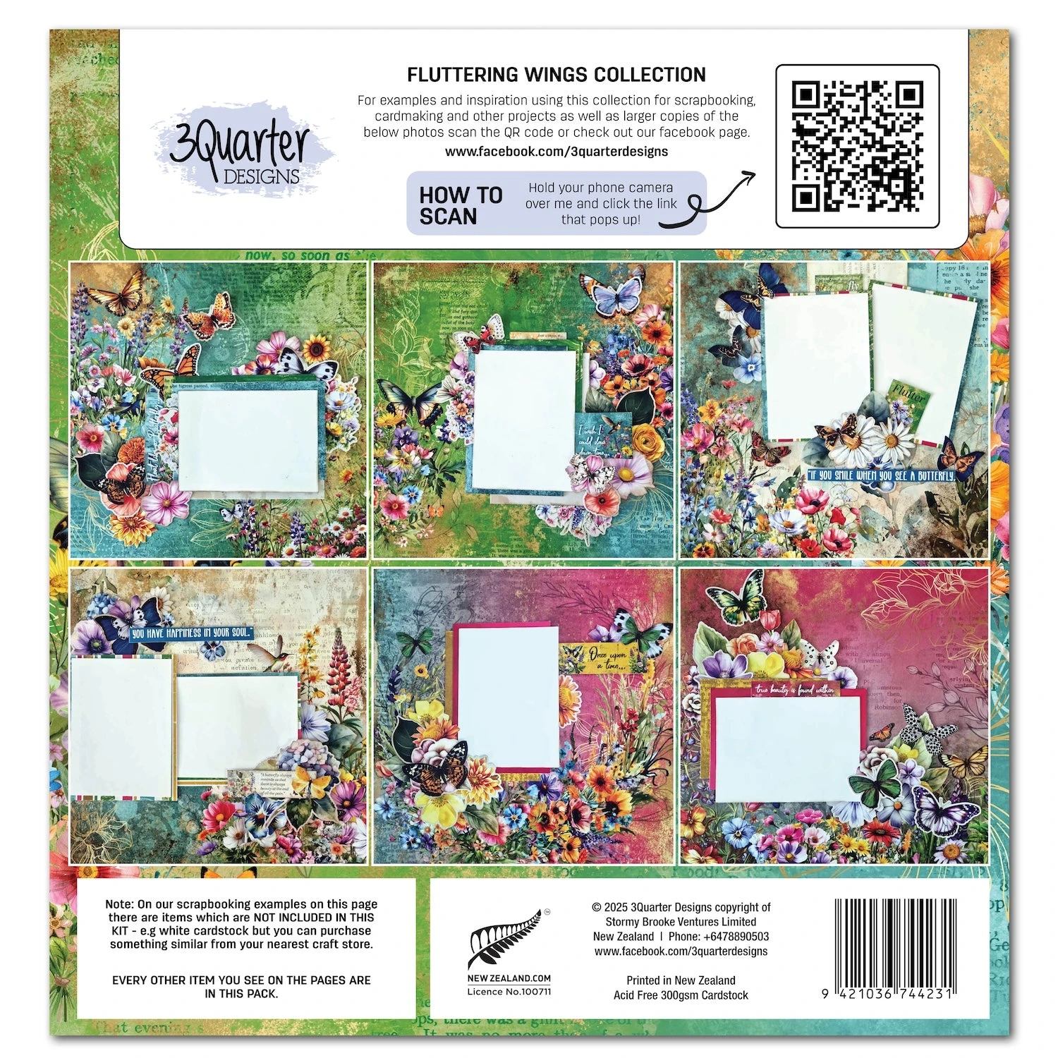 3Quarter Designs Fluttering Wings 12x12 Paper And Diecuts 3q-sc-flutteringwings 7 3Quarter Designs Fluttering Wings 12x12 Paper And Diecuts 3q-sc-flutteringwings - Image 5