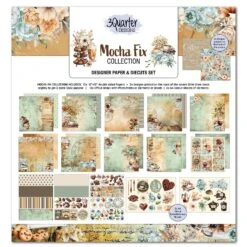 3Quarter Designs Mocha Fix 12x12 Paper And Diecuts Set 3q-sc-mochafix