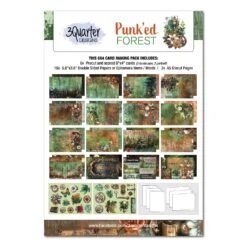 3Quarter Designs Punked Forest 6x4 Card Pack 3q-cc-punkedforest