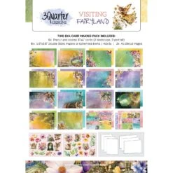 3Quarter Designs Visiting Fairyland 6x4 Card Pack 3q-cc-visitingfairyland