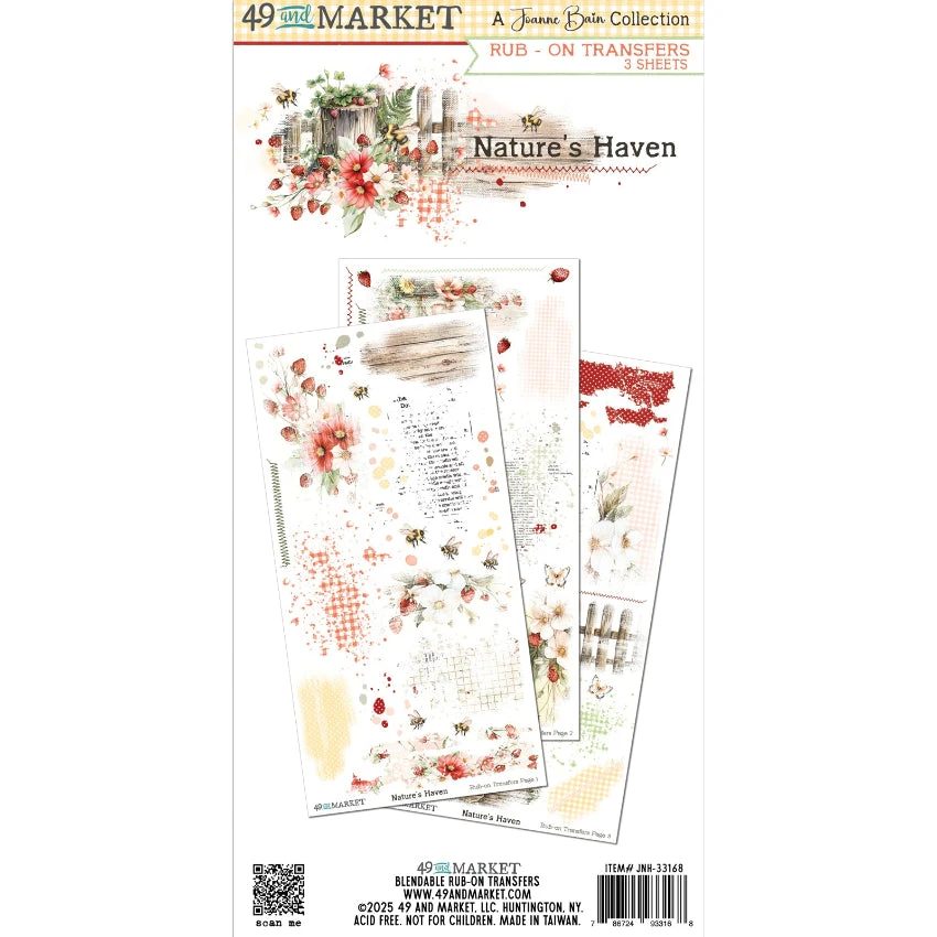 49 And Market Nature's Haven 6x12 Rub-on Transfers Jnh-33168*
