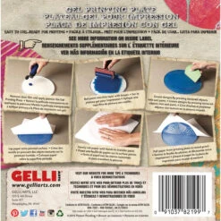 Gelli Arts 4-inch Round Reusable Gel Printing Plate -Simon Says Stamp 4 inch Round Back Label