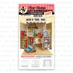 Art Impressions Matchbook Tool Shed Clear Stamps And Dies 5729*