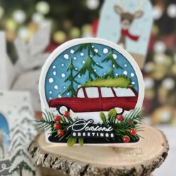 Pretty Pink Posh Cherry Red Pearls 11 Pretty Pink Posh Cherry Red Pearls -Simon Says Stamp 5Ways5Days Snowglobe 5