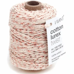 Vivant Lurex Red And Rose Gold Cotton Cord 54.68 Yards 1050.5002.29