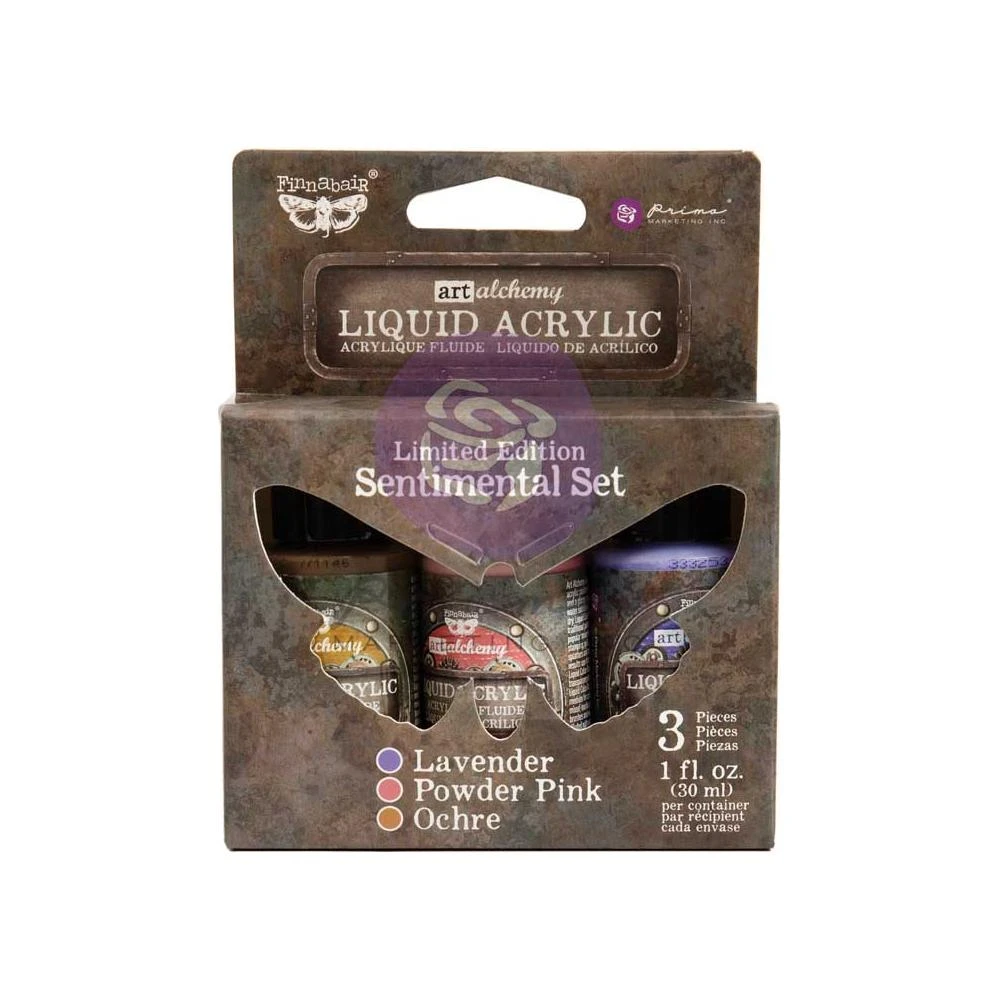 Prima Marketing Sentimental Liquid Acrylic Set Finnabair Art Alchemy 969950 3 Prima Marketing Sentimental Liquid Acrylic Set Finnabair Art Alchemy 969950