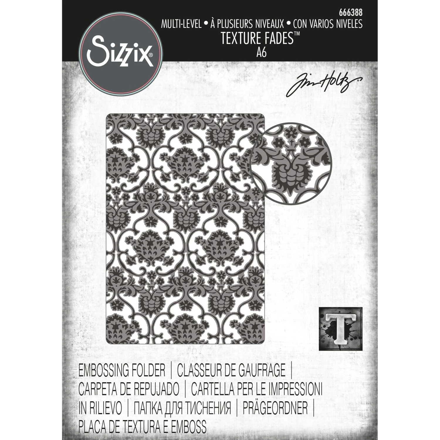 Tim Holtz Sizzix Tapestry ML Texture Fades Embossing Folder 666388 3 Tim Holtz Sizzix Tapestry ML Texture Fades Embossing Folder 666388