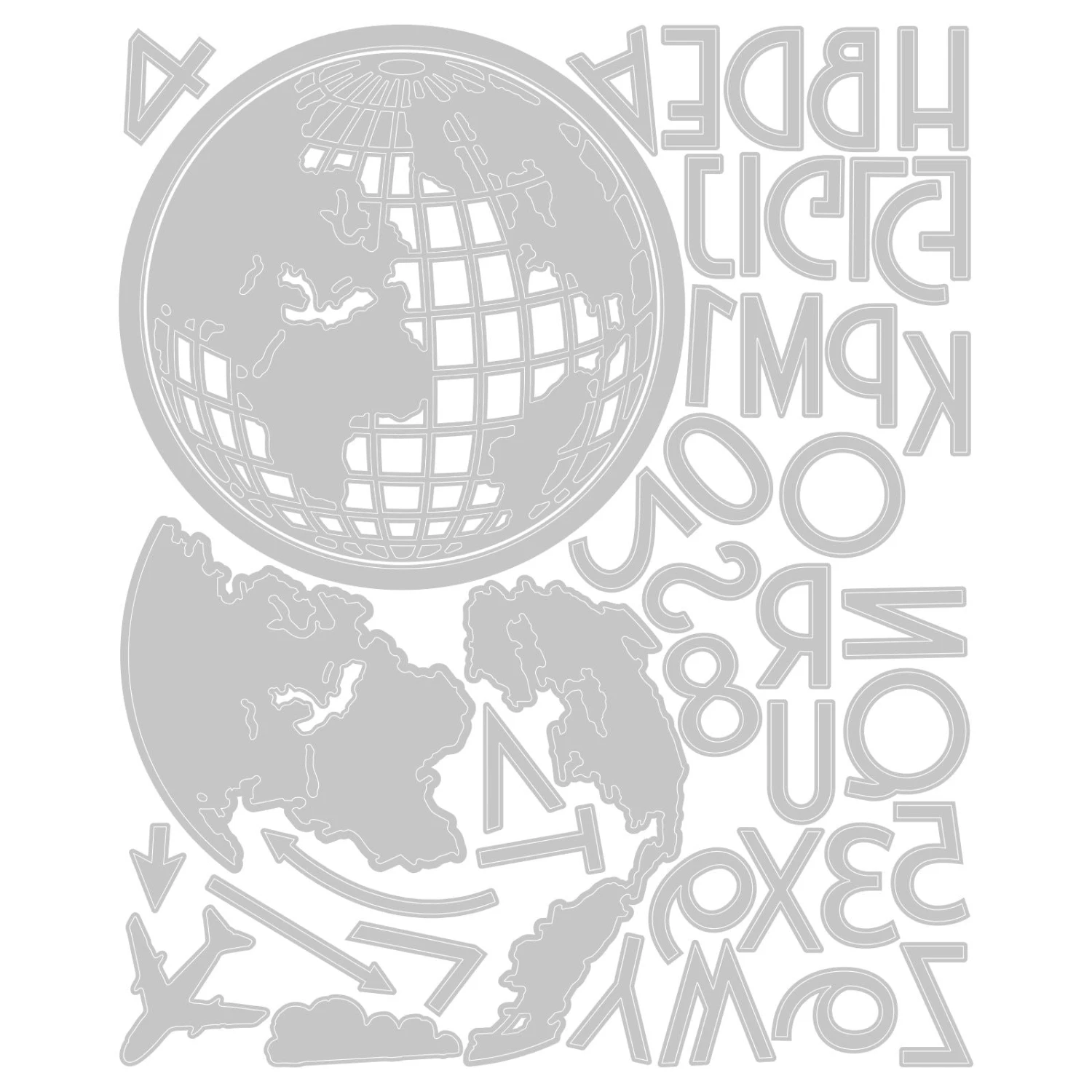 *Tim Holtz Sizzix Vault World Travel Thinlits Dies 666606 4 *Tim Holtz Sizzix Vault World Travel Thinlits Dies 666606 - Image 2