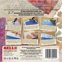 Gelli Arts 6 X 6 Reusable Gel Printing Plate -Simon Says Stamp 6x6 Back label