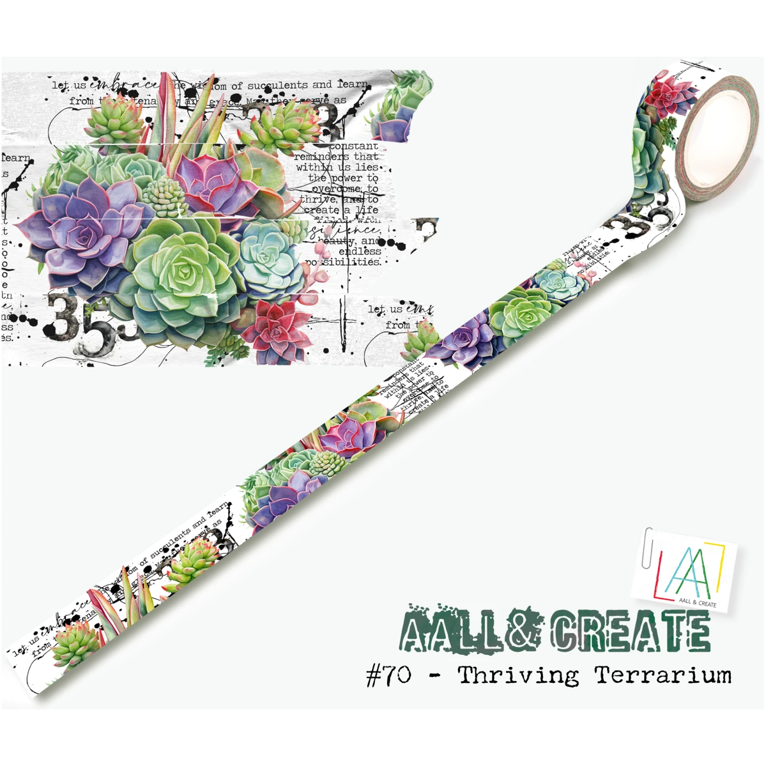AALL & Create Thriving Terrarium Washi Tape 70 3 AALL & Create Thriving Terrarium Washi Tape 70