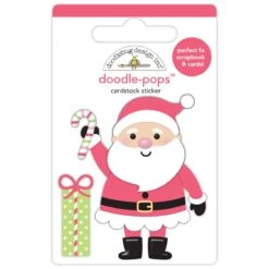 Doodlebug Hello Santa Doodle-Pops 3D Stickers 8294