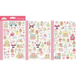 Doodlebug Gingerbread Kisses Mini Icons Stickers 8298