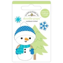 Doodlebug Snow Cute Doodle-Pops 3D Stickers 8352