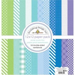 Doodlebug Snow Much Fun Petite Print 12x12 Inch Assortment Pack 8392