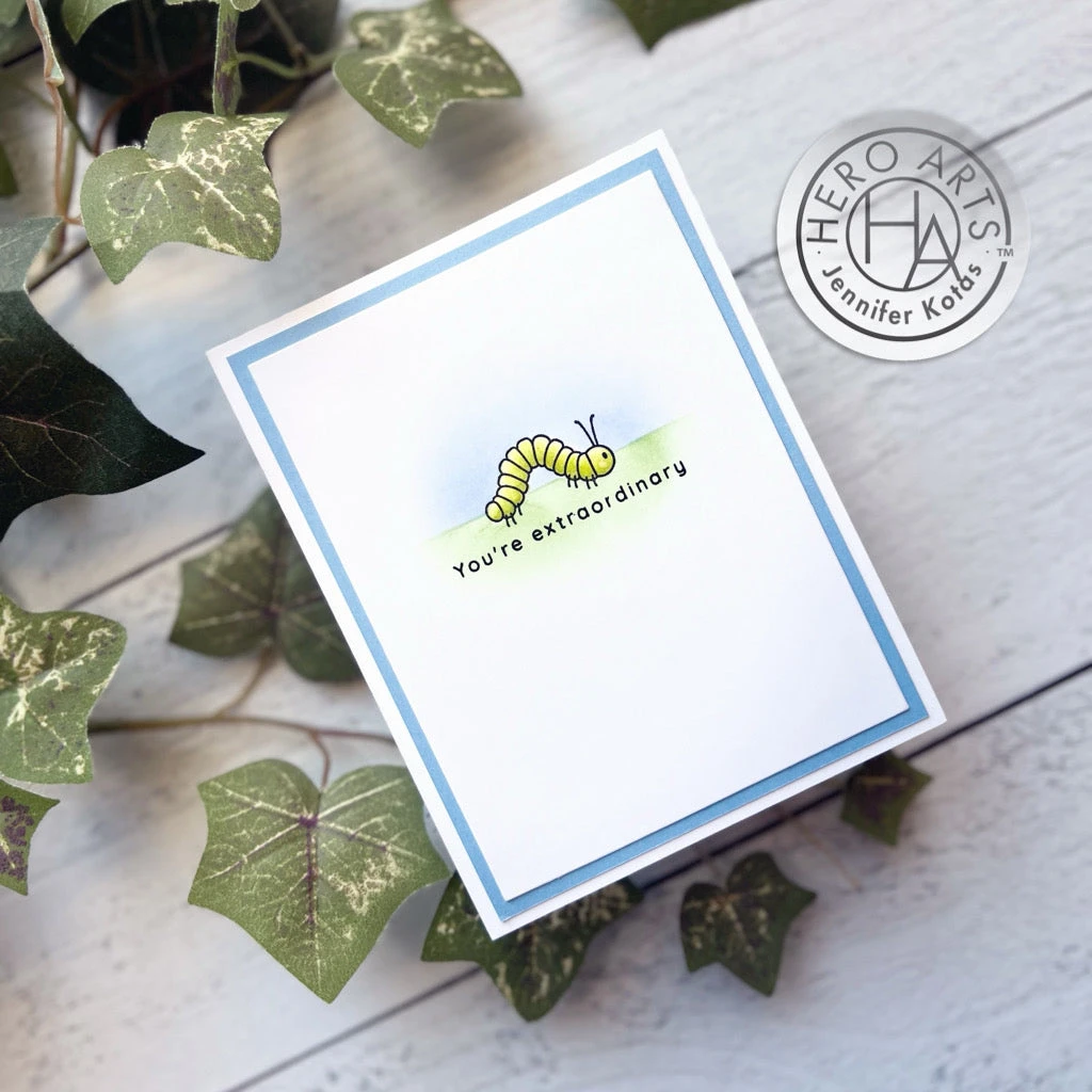 Hero Arts Mounted Rubber Stamp Inchworm A6496* 4 Hero Arts Mounted Rubber Stamp Inchworm A6496* - Image 2