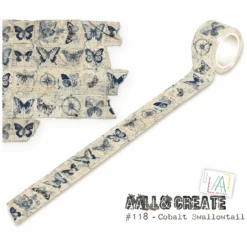 AALL & Create Cobalt Swallowtail Layer It Up Washi Tape 118