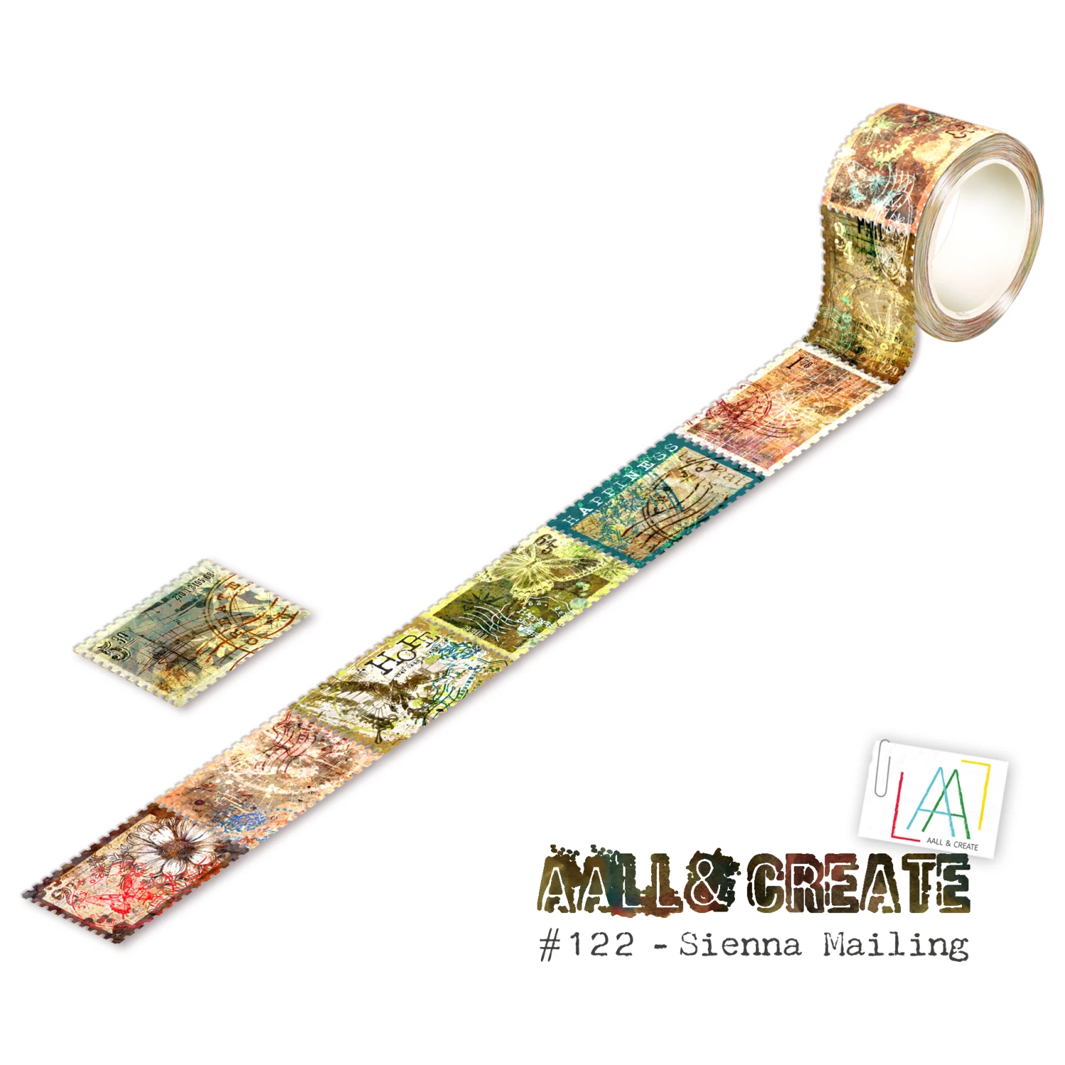 AALL & Create Sienna Mailing Perforated Washi Tape 122 3 AALL & Create Sienna Mailing Perforated Washi Tape 122