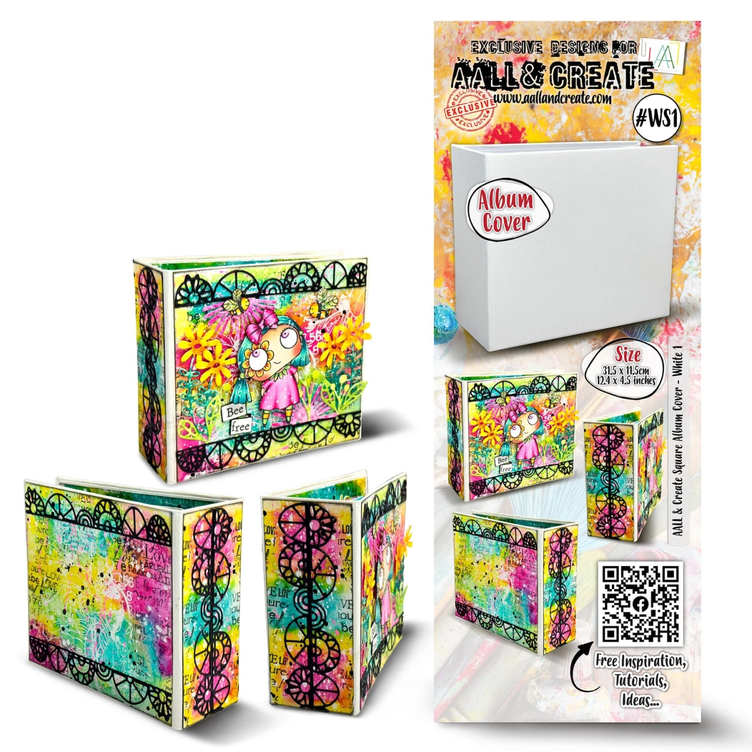 AALL & Create Square Album Cover White Ac-ws1* 3 AALL & Create Square Album Cover White Ac-ws1*