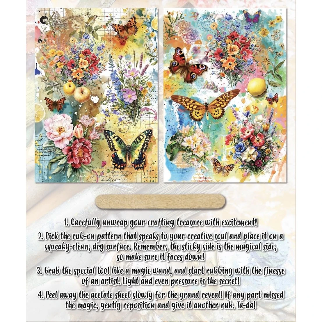 AALL & Create Zesty Blossoms Rub Ons Ro-024 4 AALL & Create Zesty Blossoms Rub Ons Ro-024 - Image 2