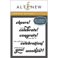 Altenew Celebration Sentiments Press Plates Alt10034