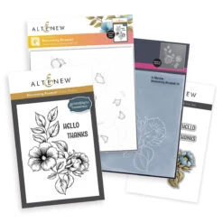 Altenew Blossoming Bouquet Press Plate, Stencils, Embossing Folders And Die Set