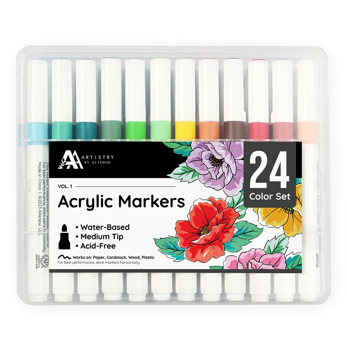 Altenew Acrylic Marker 24 Color Set Vol. 1 Alt7745 3 Altenew Acrylic Marker 24 Color Set Vol. 1 Alt7745