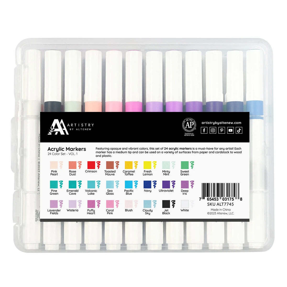 Altenew Acrylic Marker 24 Color Set Vol. 1 Alt7745 4 Altenew Acrylic Marker 24 Color Set Vol. 1 Alt7745 - Image 2