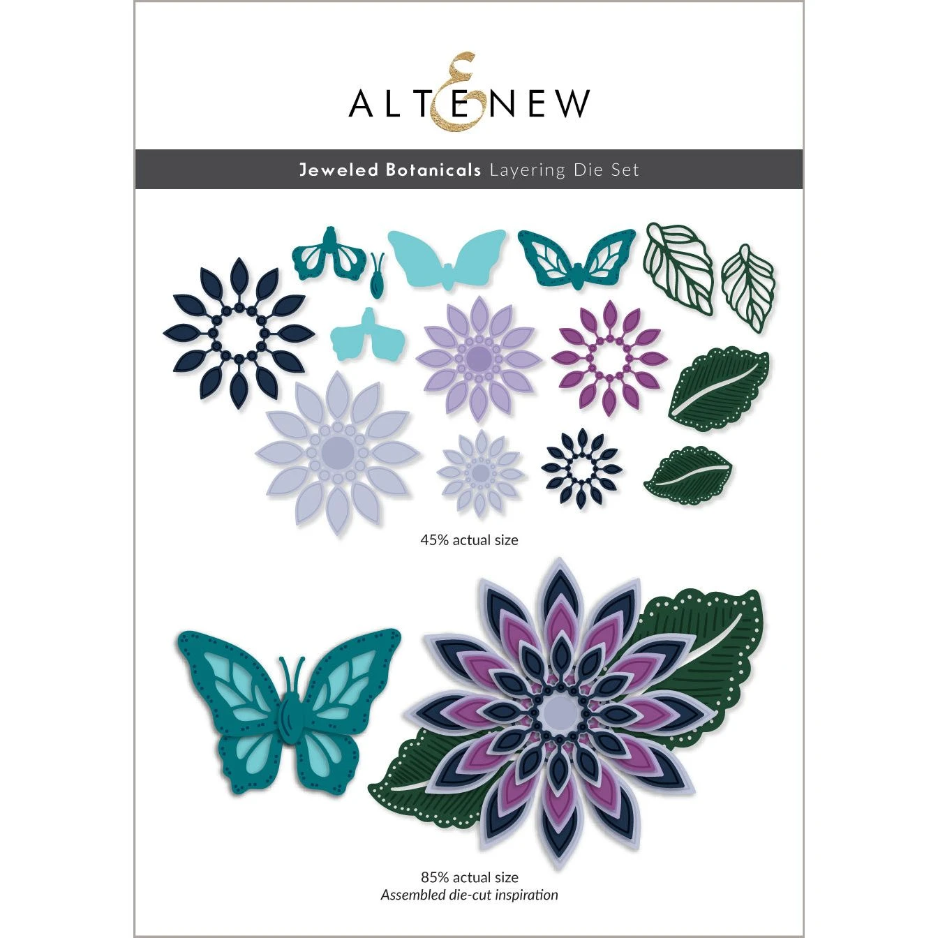 Altenew Jeweled Botanicals Layering Dies Alt8716* 3 Altenew Jeweled Botanicals Layering Dies Alt8716*