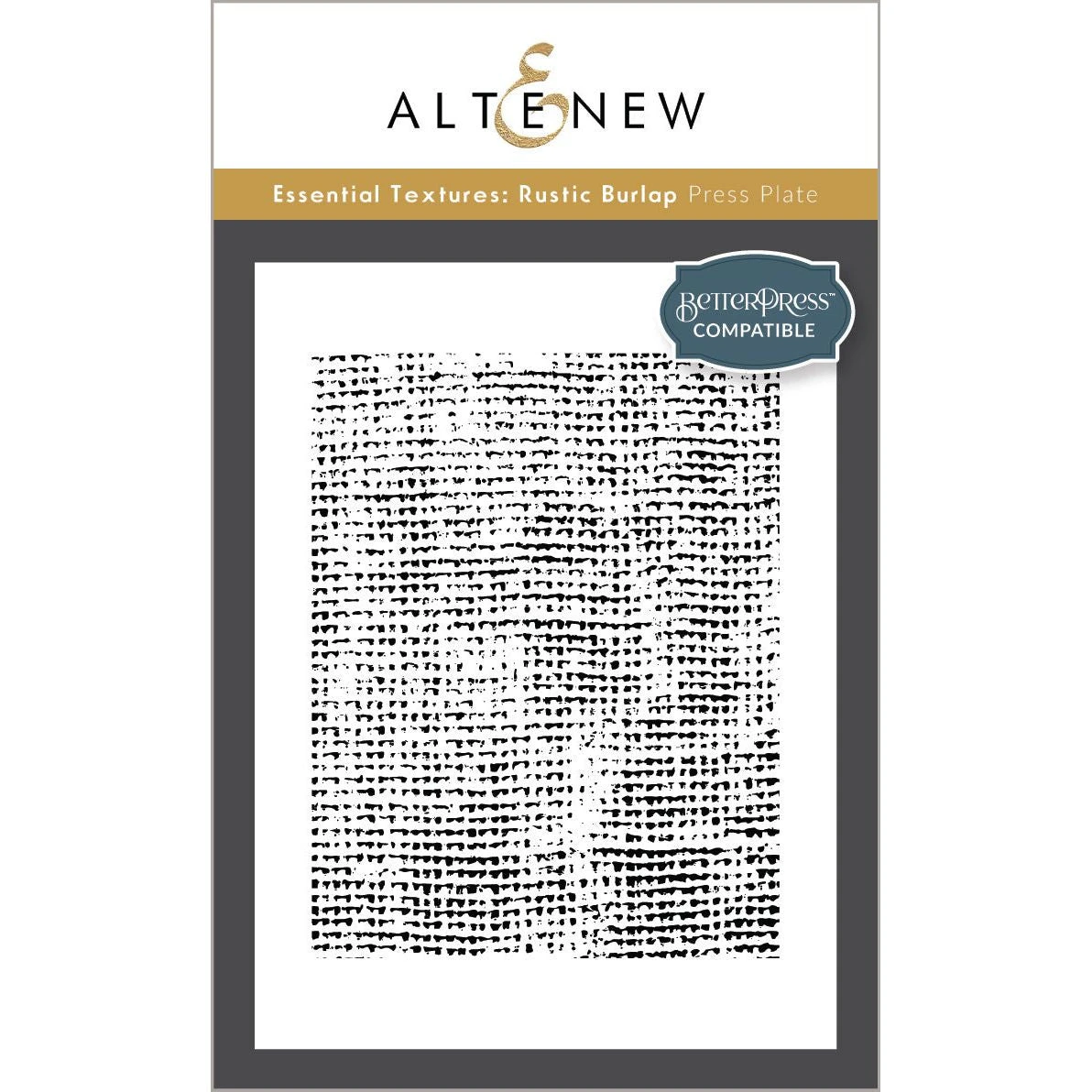 Altenew Essential Textures Rustic Burlap Press Plate Alt8822 3 Altenew Essential Textures Rustic Burlap Press Plate Alt8822