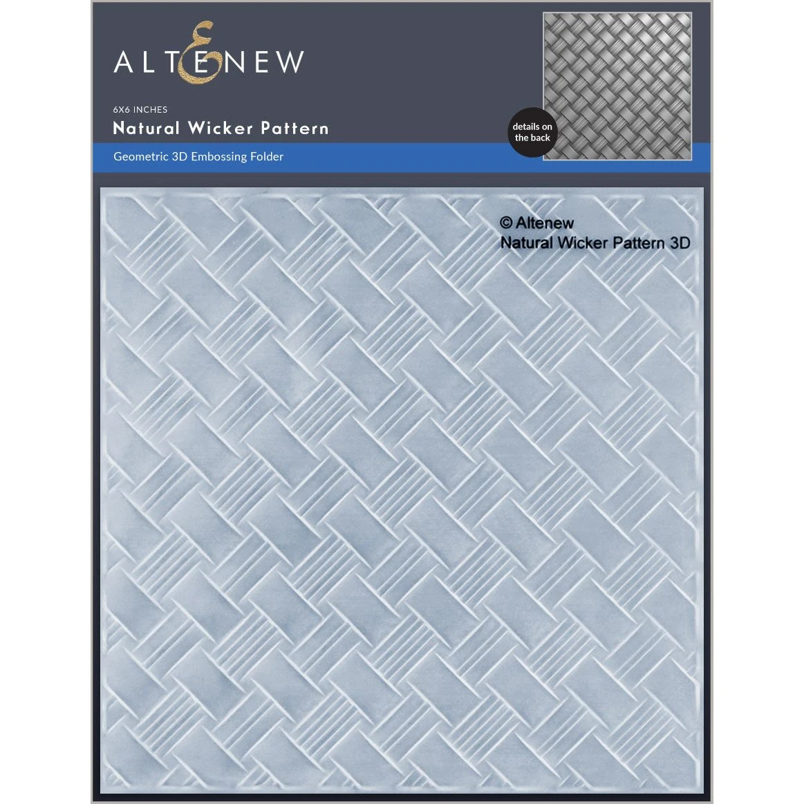 Altenew Natural Wicker Pattern 3D Embossing Folder Alt8914 3 Altenew Natural Wicker Pattern 3D Embossing Folder Alt8914