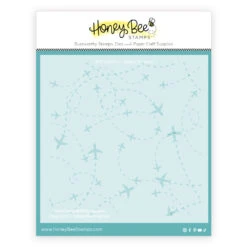 Honey Bee Air Traffic Background Stencils Hbsl-149 -Simon Says Stamp Air Traffic Stencil Set of 2 on package