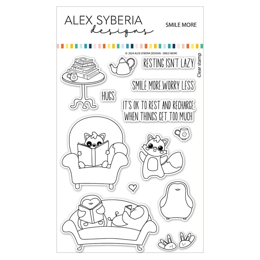 Alex Syberia Designs Smile More Clear Stamp Set Asd-sta-171 3 Alex Syberia Designs Smile More Clear Stamp Set Asd-sta-171