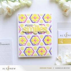 Altenew Botanical Honeycomb 3D Embossing Folder Alt10173 -Simon Says Stamp Altenew 1x1 BotanicalHoneycombSimpleColoringStencilSet BotanicalHoneycomb3DEmbossingFolder TimelessSentiments2DieSetHannelieBester