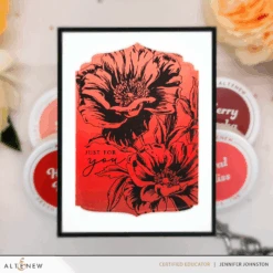 Altenew Inked Poppies Press N Foil Plate Alt10239 -Simon Says Stamp Altenew 1x1 InkedPoppies TeaPartyFreshDyeRoundInksJenniferJohnston Nostalgia