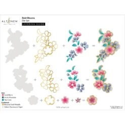 Altenew Bold Blooms Dies Alt7795 -Simon Says Stamp Altenew Bold Blooms Dies alt7795 layering guide