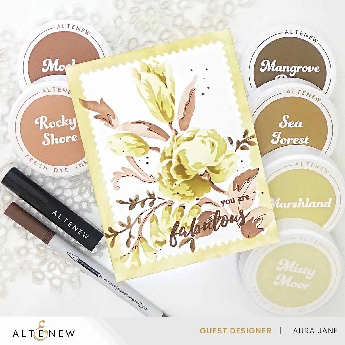 Altenew Coffee Break Fresh Dye Ink Pad Set Alt8283bn 6 Altenew Coffee Break Fresh Dye Ink Pad Set Alt8283bn - Image 4