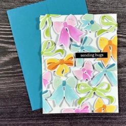 Altenew Elegant Bows Stencil Die And 3D Embossing Folder Set -Simon Says Stamp Altenew Elegant Bows Stencil Die and 3D Embossing Folder Set sending hugs