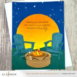 Altenew Fireside Escape Dies Alt10983 -Simon Says Stamp Altenew Fireside Escape Dies alt10983 full moon