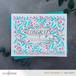 Altenew Flowering Hedge Press Plate And Die Set -Simon Says Stamp Altenew Flowering Hedge Press Plate and Die Set congrats